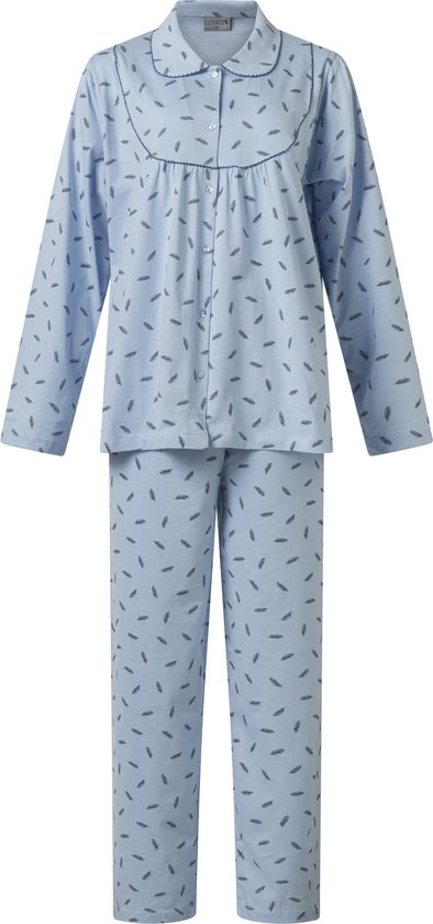 Klassieke dames pyjama 124216 van Lunatex blauw maat XL