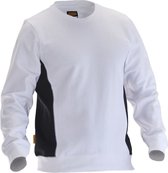 Jobman 5402 Sweat-shirt à col rond 65540220 - Wit/ noir - XXS