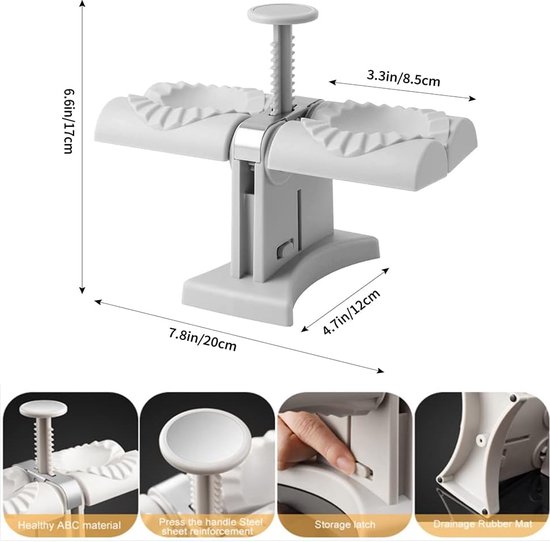 Ravioli Former Dumpling Maker Automatic Empanada Pierogi Maker, Dumpling Maker Ravioli Maker, Dumpling Mould Ravioli Mould for Home, Kitchen Accessories van Funmit — afbeelding 4