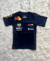 Red Bull Racing F1 Peuter Shirt Logo | Navy | 100% katoen | Verstappen 1 | Formule 1 Fans | Ideaal F1 cadeau | Maat 98 | 24 MND