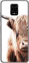 Geschikt voor Xiaomi Redmi Note 10 Lite hoesje - Schotse hooglander - Koe - Dieren - Siliconen Telefoonhoesje