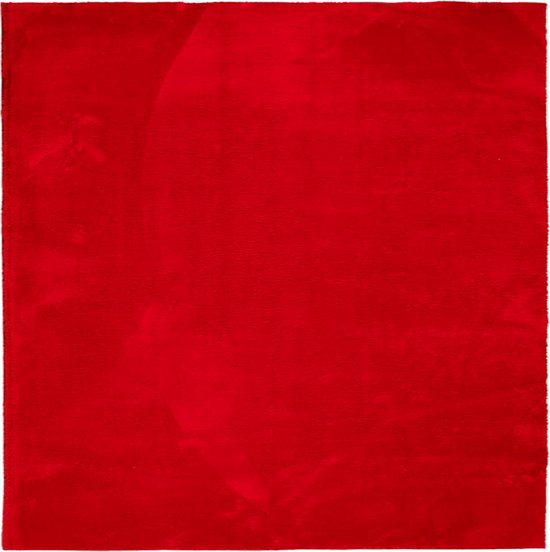 vidaXL-Vloerkleed-HUARTE-laagpolig-zacht-wasbaar-120x120-cm-rood