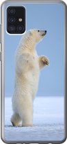 Coque Samsung Galaxy A52 5G - Ours polaire - Drôle - Neige - Siliconen - Sinterklaas - Noël - Cadeaux - Cadeaux de chaussures