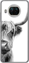 Geschikt voor Xiaomi Mi 10T Lite 5G hoesje - Schotse hooglander - Dieren - Zwart - Wit - Siliconen Telefoonhoesje