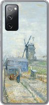 Geschikt voor Samsung Galaxy S20 FE hoesje - Montmartre: molens en moestuinen - Vincent van Gogh - Siliconen Telefoonhoesje