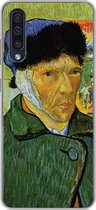 Geschikt voor Samsung Galaxy A50 hoesje - Zelfportret met verbonden oor - Vincent van Gogh - Siliconen Telefoonhoesje