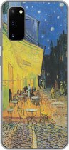 Telefoonhoesje Geschikt voor Samsung Galaxy S20 hoesje - Caféterras bij nacht - Vincent van Gogh - Siliconen Telefoonhoesje