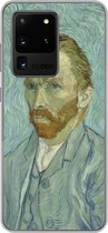 Geschikt voor Samsung Galaxy S20 Ultra hoesje - Zelfportret - Vincent van Gogh - Siliconen Telefoonhoesje