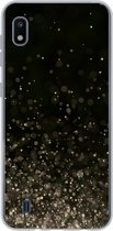 Geschikt voor Samsung Galaxy A10 hoesje - Glitter - Abstract - Zwart - Siliconen Telefoonhoesje