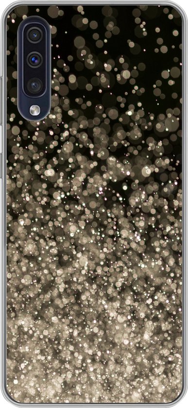 Geschikt voor Samsung Galaxy A50 hoesje - Glitters - Abstract - Design - Siliconen Telefoonhoesje