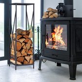 Brandhoutrek - Firewood Rack Metal Firewood Rack for Indoor and Outdoor 112 x 34 x 34 cm,