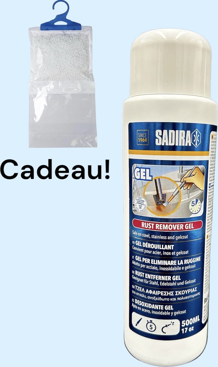 Sadira-500ml -Roestverwijderaar-Gel—Vochtvreter cadeau!