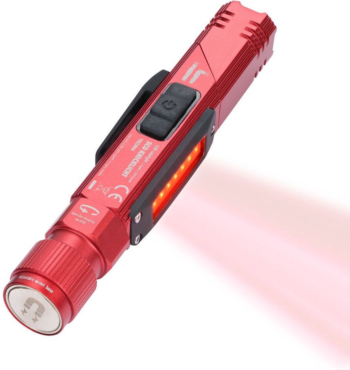 Troika zaklamp ECO KNICKLICHT rood