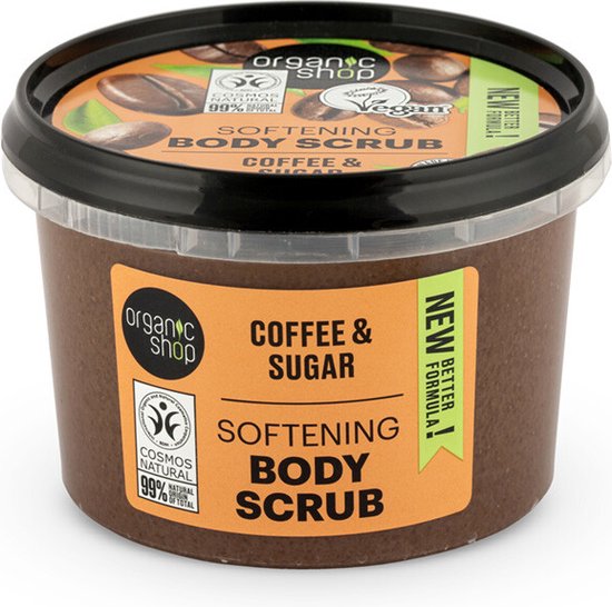 3x Organic Shop Body Scrub Brazilian Coffee 250 ml bol