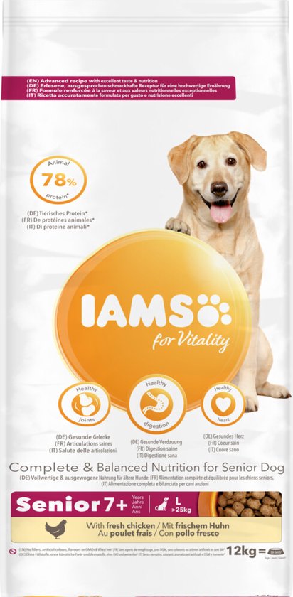 Iams Dog Senior Large Kip 12 kg