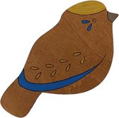 Naaldenmagneet - Hout - Vogeltje Blauw