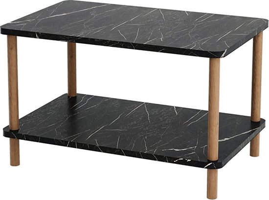 Eve Rechthoekige salontafel van massief teakhout - Meubels voor de woonkamer