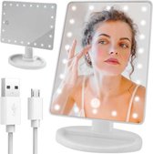 Miroir de maquillage Benson - LED tactile - Dimmable - 16 Leds - Zwart