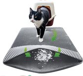 Kattenbak-mat, 75 x 58 cm, XXL mat-kattentoilet, perfecte kattenbakmat voor een schone woning
