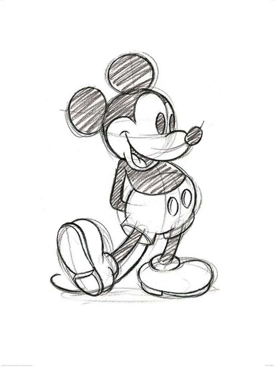 Pyramid Poster - Mickey Mouse Sketched Single - 80 X 60 Cm - Multicolor