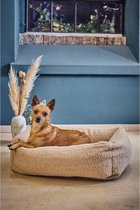 TEDDY Hondenmand CRÈME - ECO COMFORT - maat M - 85 x 66 cm - hondenbed - afritsbare en wasbare hoes - luxe matras met drukverdeling - oekotex