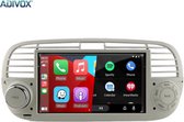 Autoradio 7 inch voor Fiat 500 Abarth Android 13 CarPlay/Auto/WiFi/GPS/RDS/DSP/NAV/DAB+ kleur Wit/Beige