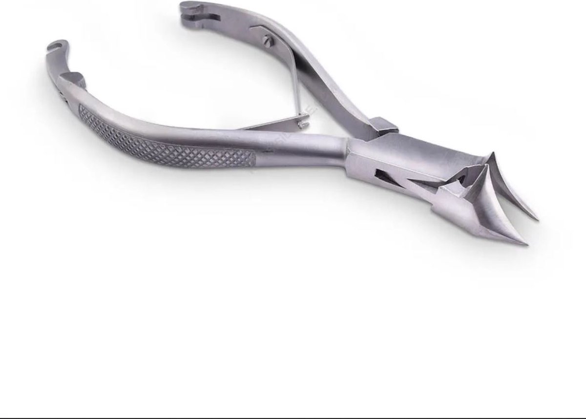 Belux Surgical Instruments Nagelknipper Gebogen ( Ingegroeide nagels nagelhoekjes) Spits Rechte Bek Nagelknipper RVS Zilver 14 cm