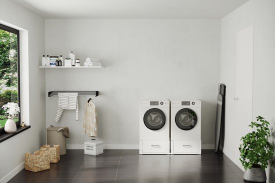 Wasophoogte wasmachine verhoger - Ecoslim met Lade - Wit - Unknown