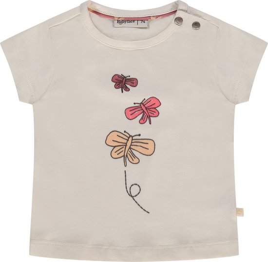 Babyface baby girls t-shirt short sleeve Meisjes T-shirt - ivory - Maat 80