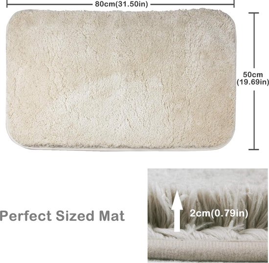 DEXI Badmat 60 x 90 cm, antislip, machinewasbare badkamermat DEXI Badmat 60 x 90 cm, antislip, machinewasbare badkamermat