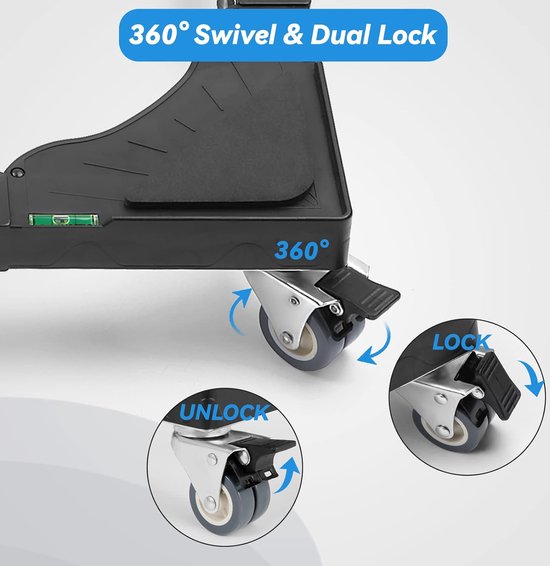 W B D WEIBIDA Support Machine à Laver 4 Roulettes Verrouillables