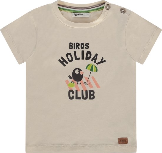 Babyface baby boys t-shirt short sleeve Jongens T-shirt - cream - Maat 80