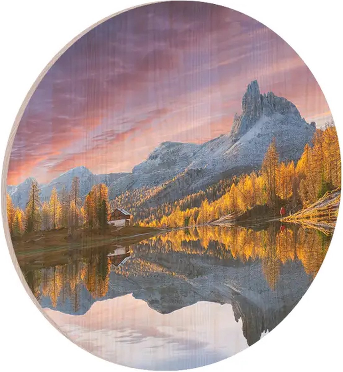 Muurcirkel Hout Dolomieten 80cm
