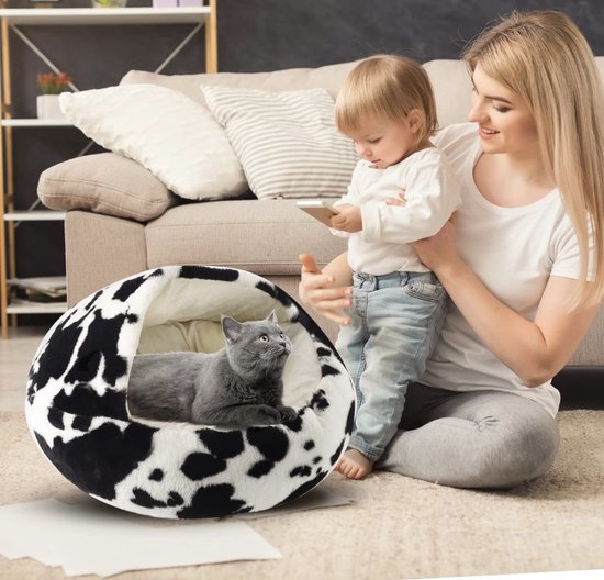 Deluxe Huisdier Bed voor Katten en Honden Warm Pluche