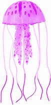 Méduse artificielle lumineuse réaliste (violet) - Décoration d'aquarium - Ornement de méduse en Siliconen - Méduse de simulation réaliste - Création d'atmosphère aquatique