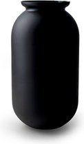 Vase 'arc' noir mat h42 d23 cm