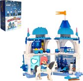 Playos® - IJskasteel Bouwstenen - 199 delig - Blauw - Inclusief Poppetjes - Compatibel met Lego - Bouwblokken - Mini Blokken - Bouwset - Bouwpakket - Bouwsteentjes
