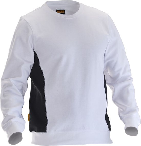 Jobman 5402 Roundneck Sweatshirt 65540220 - Wit/zwart - S