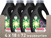 Bol.com Ariel Vloeibaar Wasmiddel +Revitablack - Voor Zwarte en Donkere Kleuren - 4 x 18 Wasbeurten - Voordeelverpakking aanbieding