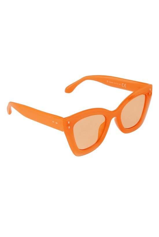 Lunettes de soleil - Alexia - Oranje - Carrées - Y compris étui à lunettes et chiffon à lunettes