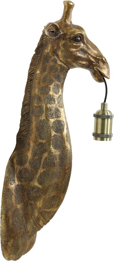 Light & Living Wandlamp Giraffe - Antiek Brons - 20.5x19x61cm - Binnen Modern