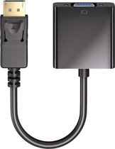 Goobay DisplayPort Monitor Adapter - DisplayPort (m) naar VGA (v)(15-pin) - 0.15 meter - Zwart