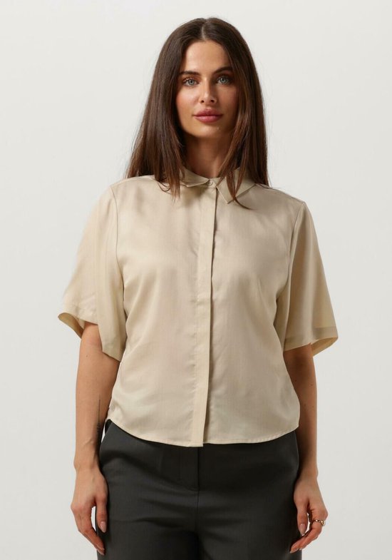 Another Label Dache Shirt S/s Dames - Jurken - Beige - Maat XL