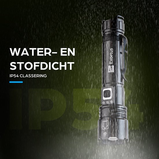 Exortus® Oplaadbare LED Zaklamp - Maglite 1500 Lumen - Duurzaam en Waterdicht - 14500 Batterij