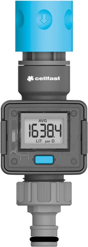 Foto: Cellfast debietmeter voor tuinslang lcd scherm ipx6 teller idea