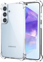 Hoesje Geschikt voor Samsung Galaxy A55 Hoesje Shockproof - Solutionss4 Bumper Air Case - transparant
