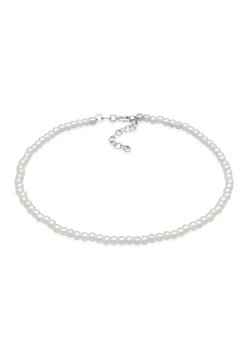 Elli - Enkelbanden - Dames Enkelbandje Basis met synth. parels in 925 sterling zilver - Dames