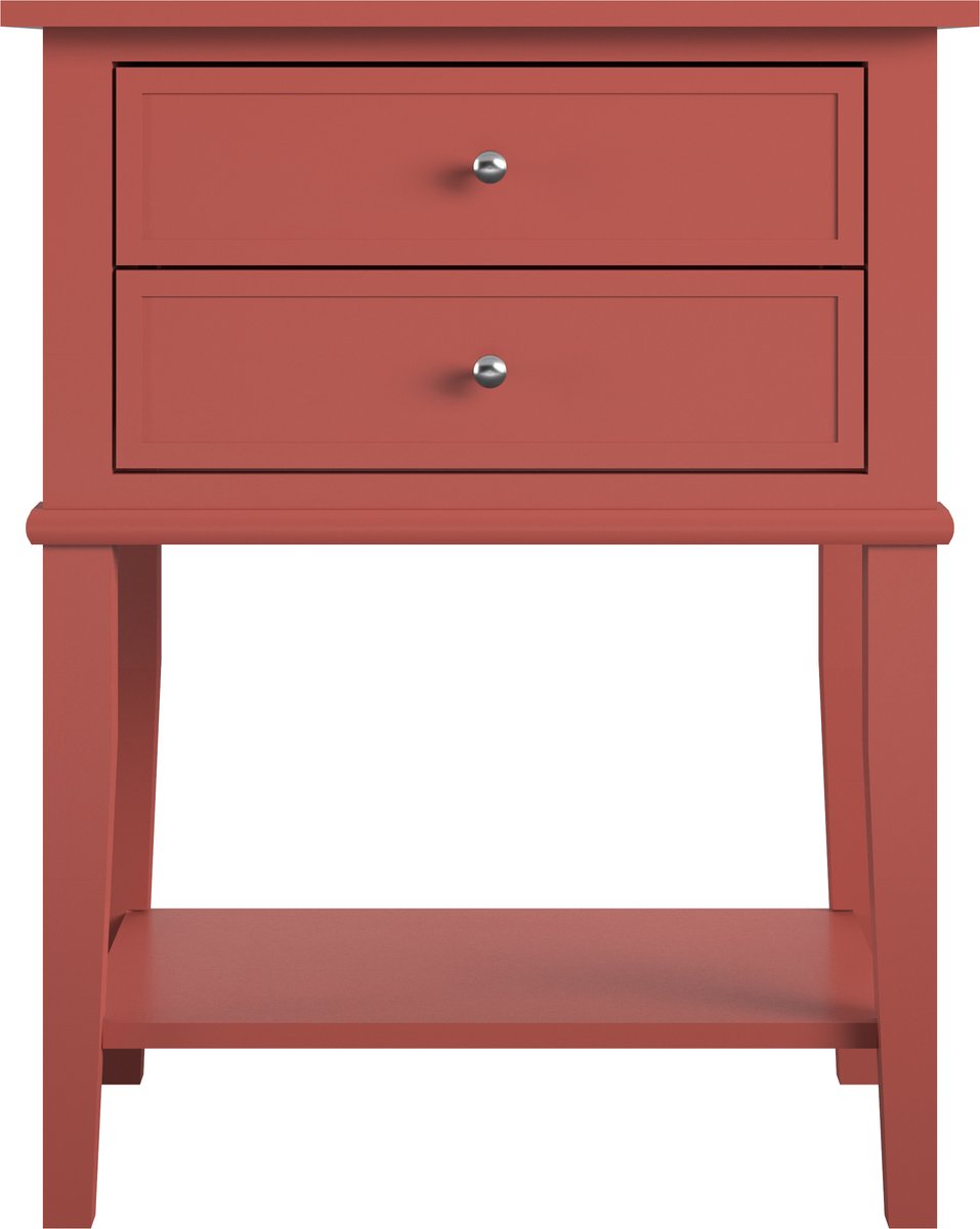 Franklin-Tafel met 2 laden in MDF Terracotta
