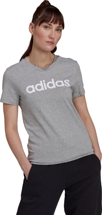 adidas Sportswear LOUNGEWEAR Essentials Slim Logo T-shirt - Dames - Grijs- L