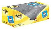Value Pack: Post-it® Notes, Canary Yellow™, 76 x 76 mm, 100 Blaadjes/Blok, 16 blokken + 4 GRATIS